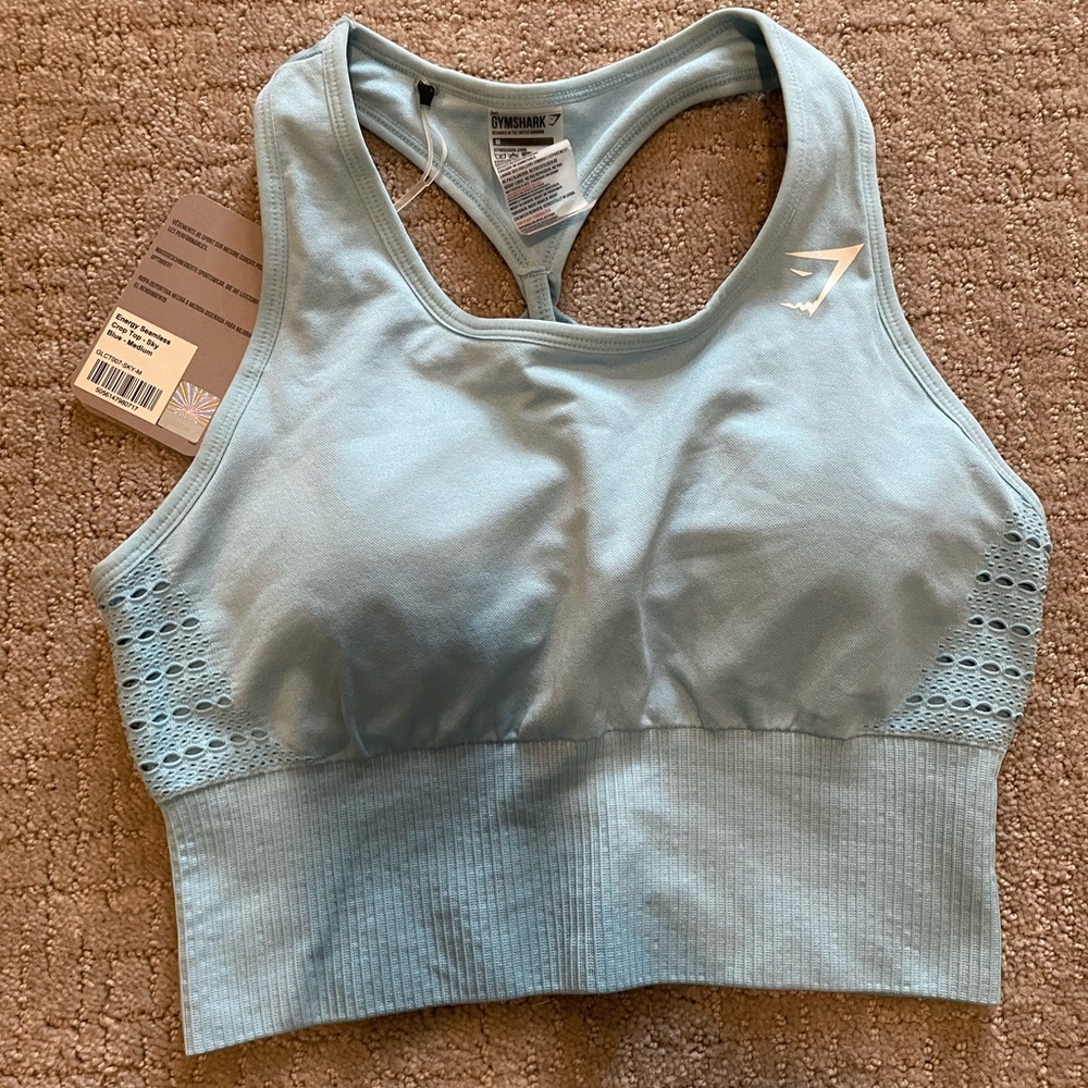 NWT Gymshark Energy Seamless Sports Bra - Sky Blue